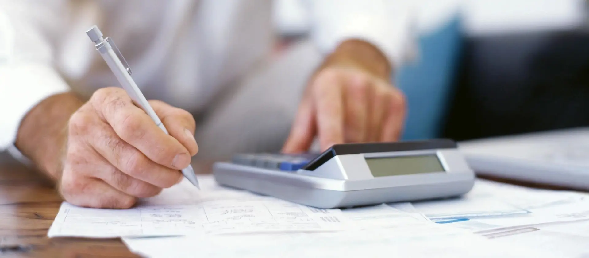 A person tallying the records